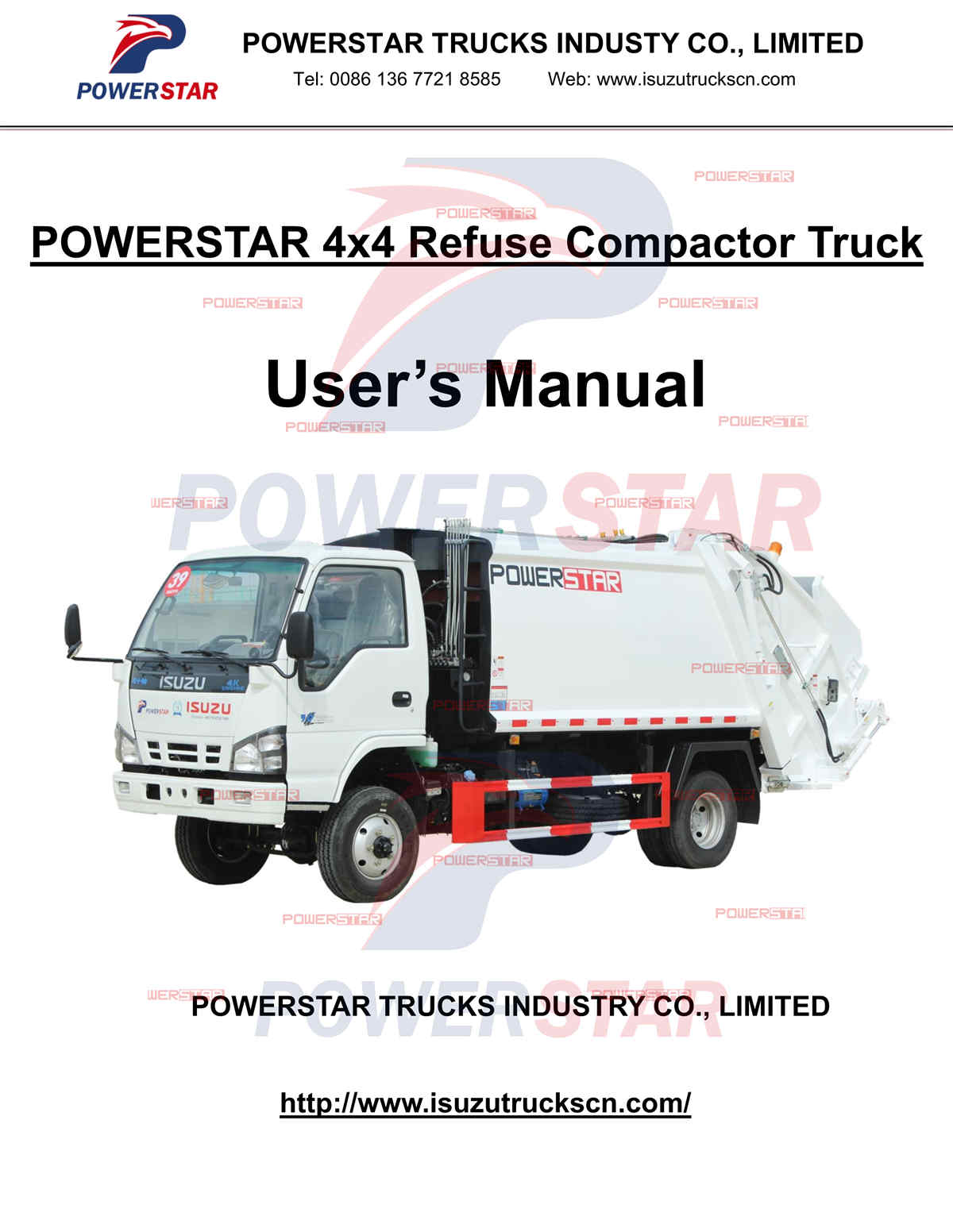 Pacific Ocean country buy Isuzu 4x4 offroad garbage compactor truck