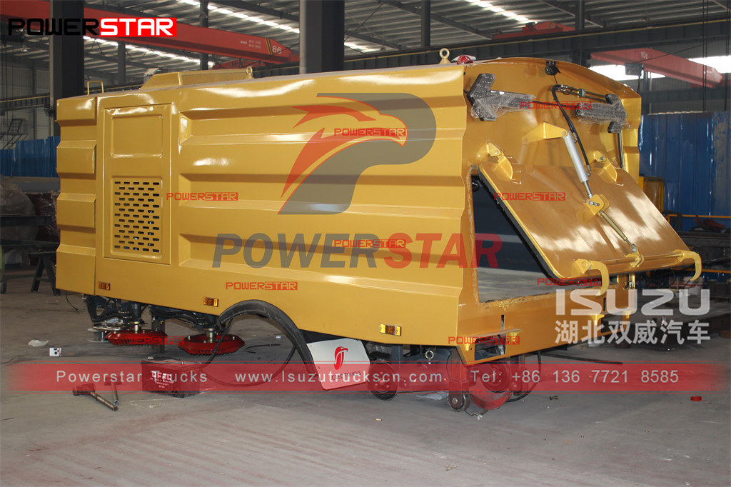 POWERSTAR 4+1cbm Street sweeper upper body kit export to Pakistan based on HINO 300 truck