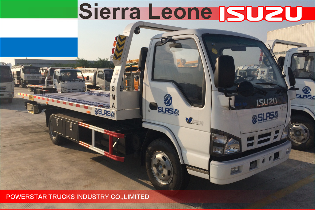 7 units Isuzu Flatbed Wrecker trucks for Sierra Leone