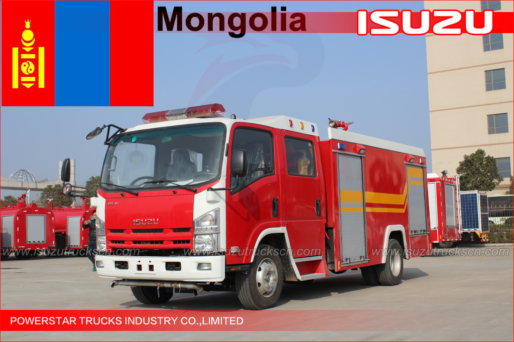NPR ELF Water Fire Engine Truck to Mongolia