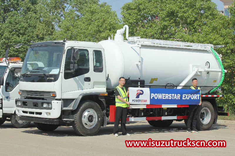 ISUZU FTR 10000 liters sewage suction truck export to Philippines Manila
