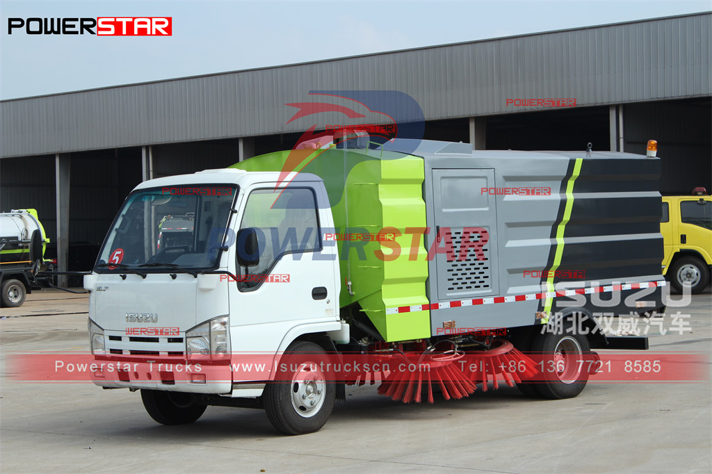 ISUZU 5cbm Road Sweeper Truck operation manual export to Dubai