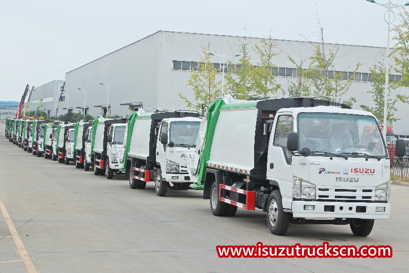 10 units Isuzu garbage compactor trucks are exported to Latin america