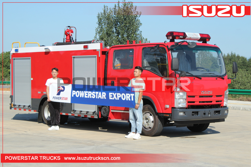 Powerstar Isuzu Nqr 700p 4*2 4HK1-TC51 190HP Foam Fire Truck