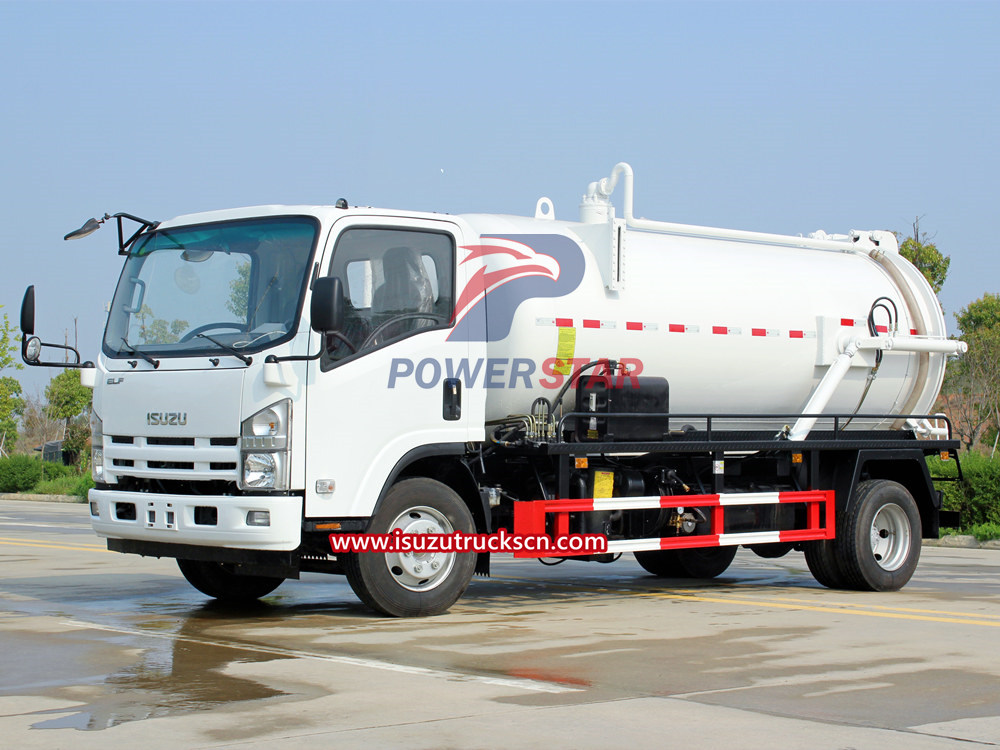 The correct way to inhale and discharge sewage from Isuzu sewage suction truck