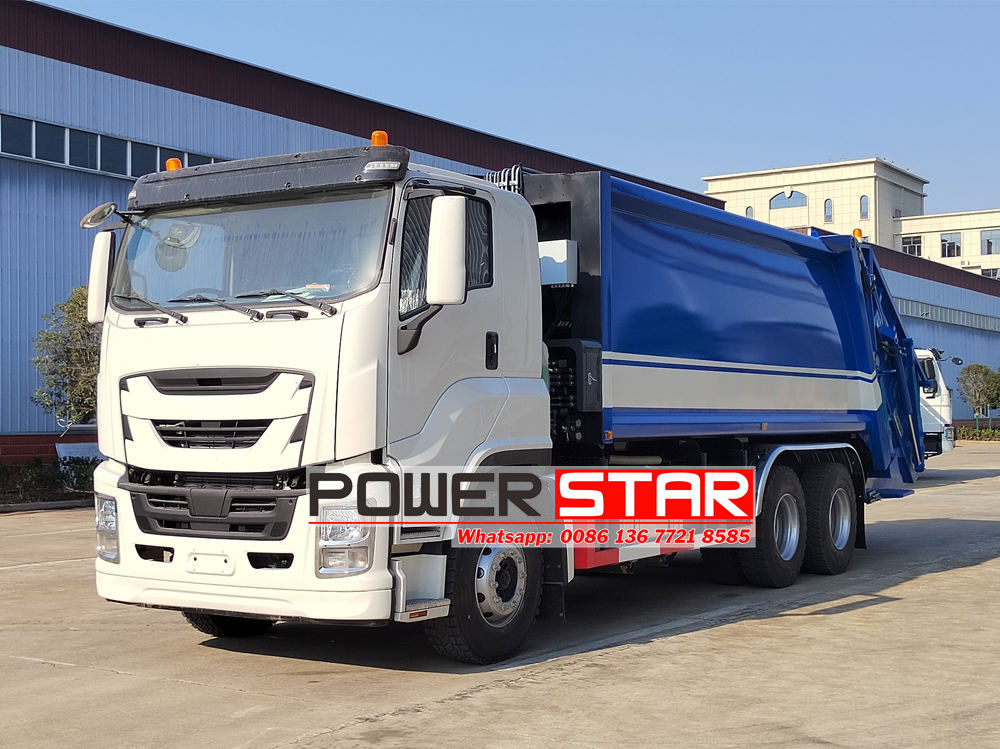 Isuzu GIGA 20 cbm 6UZ1 engine mobile garbage compactor truck