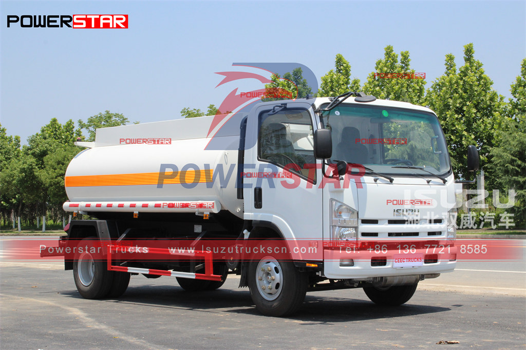 ISUZU NPR ELF 5000L refueling tanker truck operation manual export to Dubai