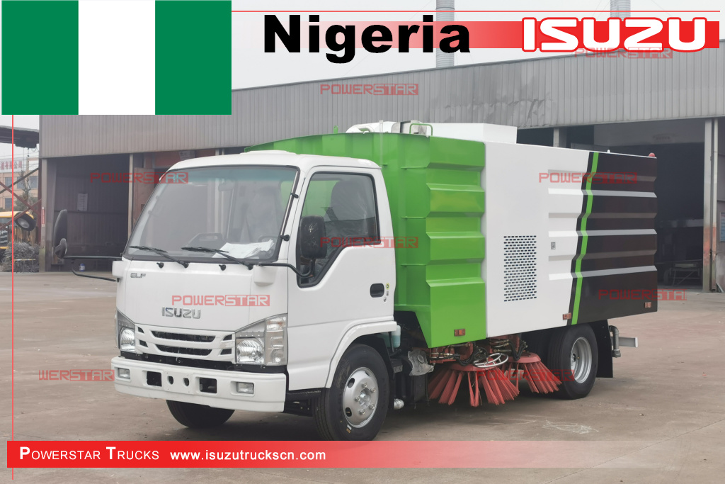Nigeria - Isuzu ELF road sweeper truck