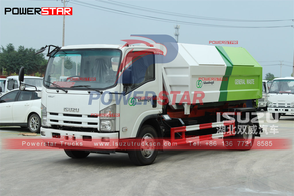 ISUZU powerful 190HP 6 wheeler detachable carriage loader truck export to Mongolia