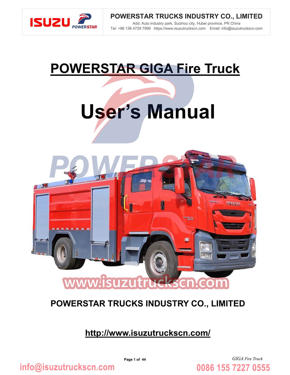 Isuzu fire truck GIGA 4000L Manual export Philippines Manila