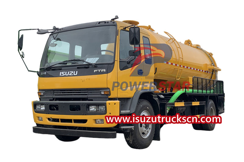 Japan Isuzu NPR 5,000L Vacuum trucks with 4HK1 190hp engine