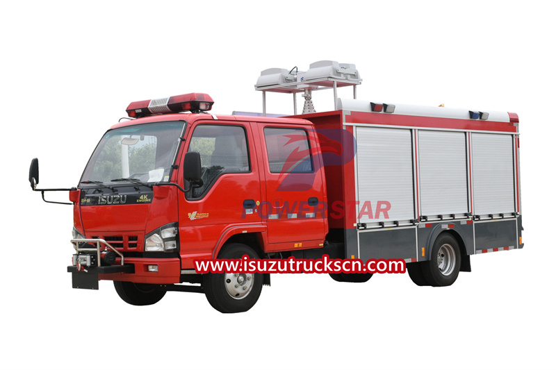 Isuzu NKR cabin truck chassis with Winch & Crane & Generator & Telescopic Light