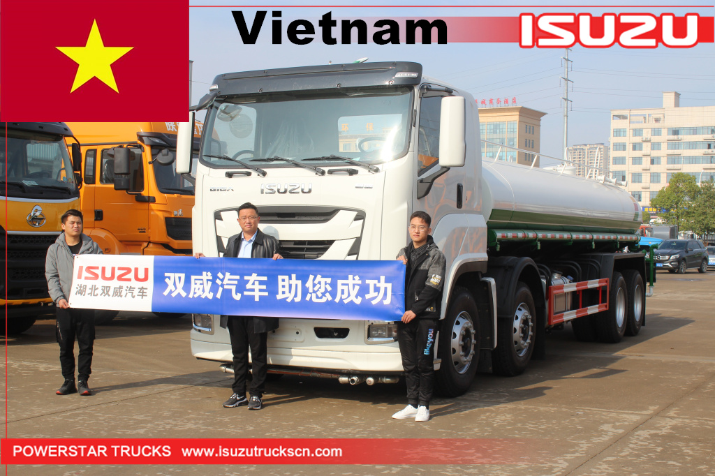 Vietnam - 1 unit 8x4 12wheeler ISUZU GIGA VC61 Water Tanker Spraying Trucks
