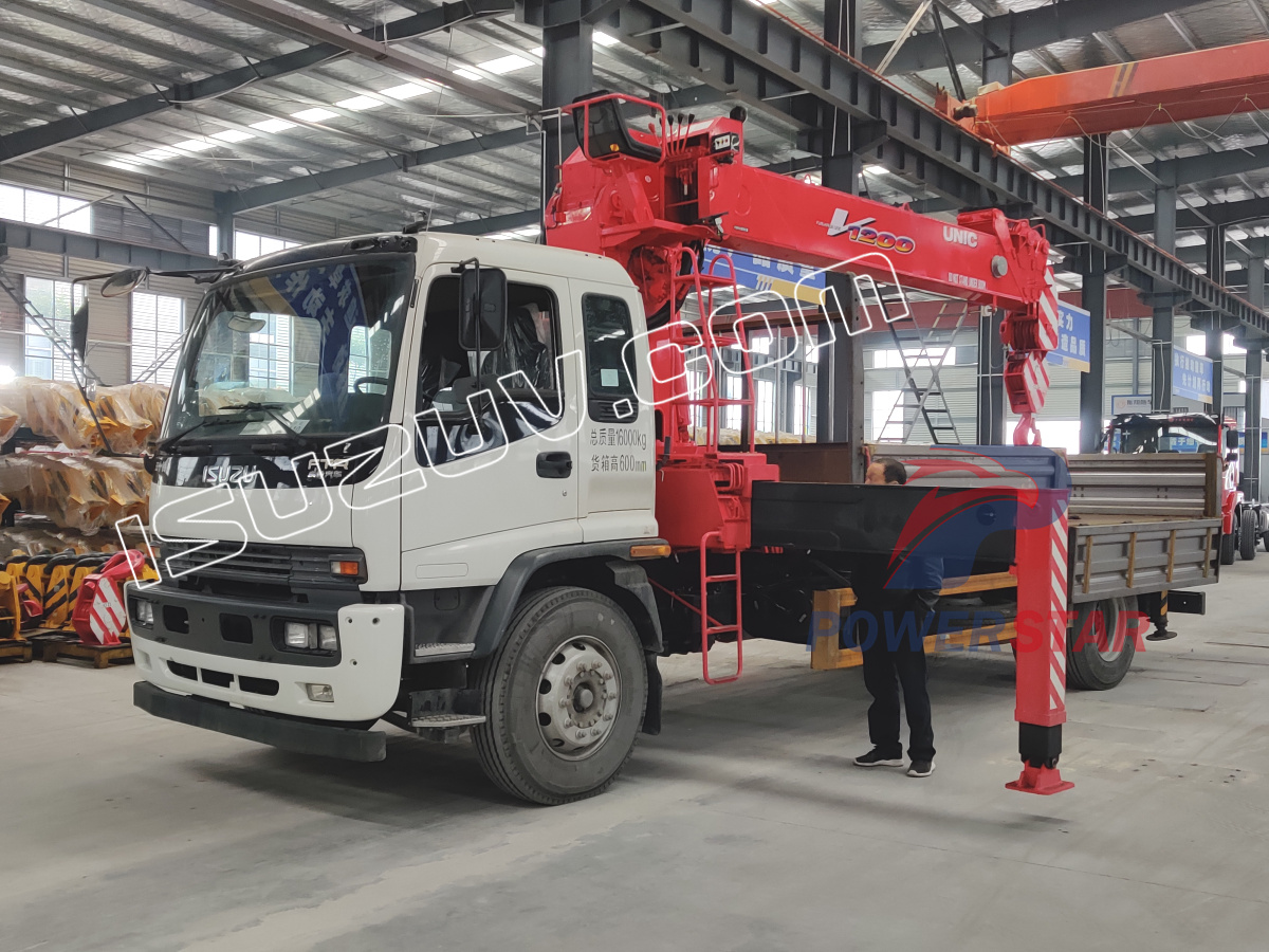 How to maintenance Isuzu off road boom crane truck mounted UNIC crane?