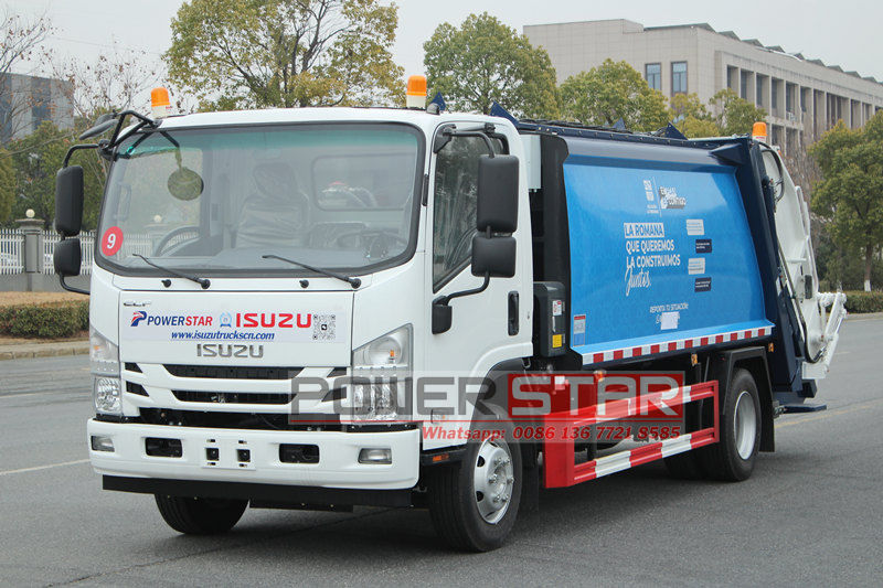 Isuzu 8 cbm trash truck rear loader