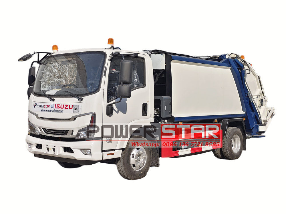 Isuzu 8cbm electric rear loader garbage truck